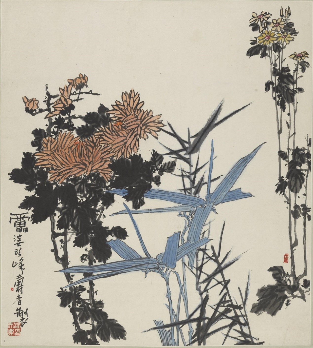 <h2>菊竹</h2><p>作者：朱屺瞻（1892-1996）</p><p>创作年代：</p><p>规格：89.5cm×80.8cm</p><p>品类：中国画</p>